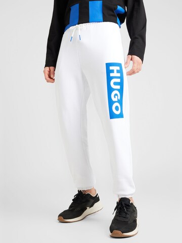 HUGO - Tapered Calças 'Nuram' em branco: frente