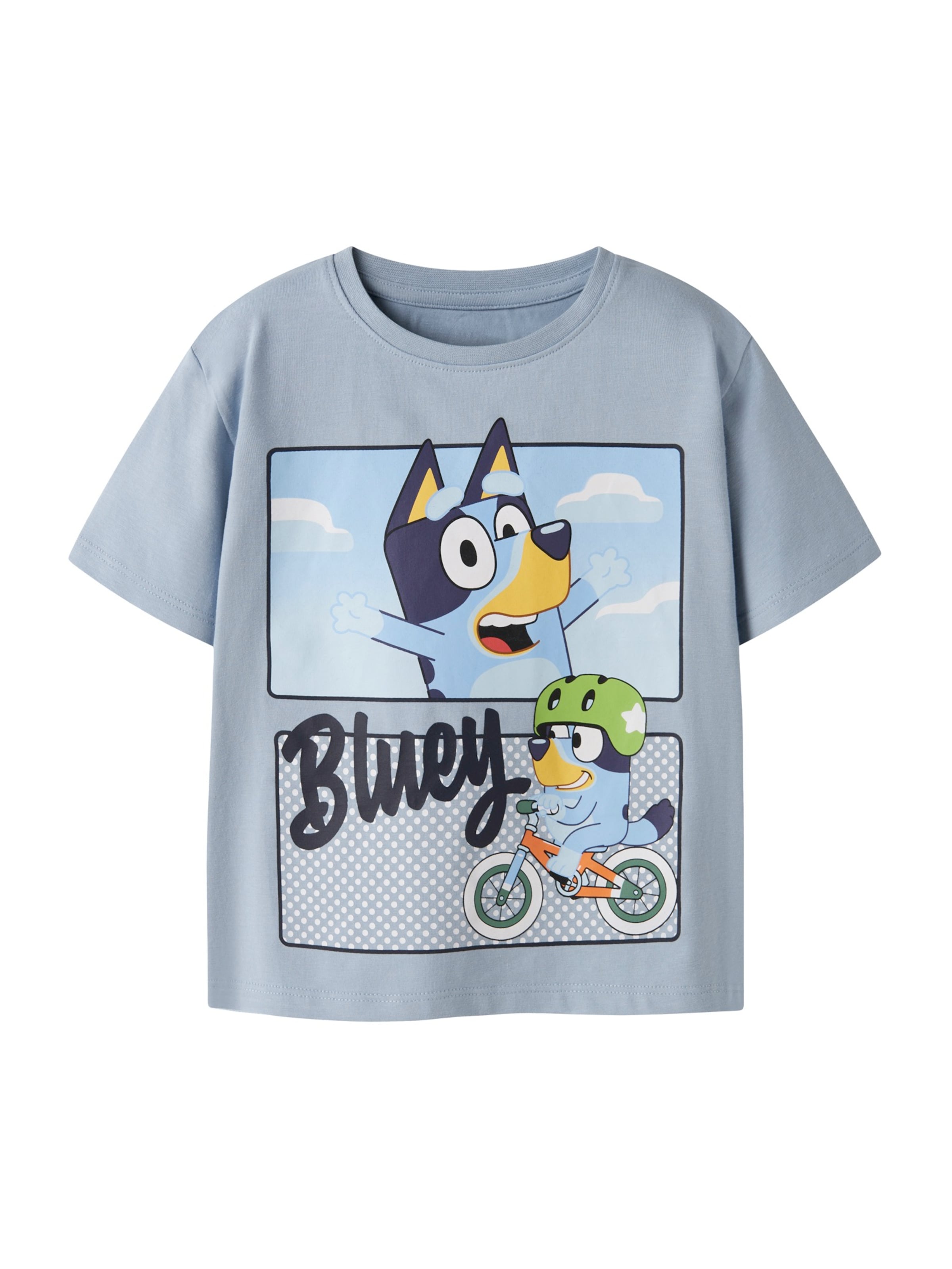 NAME IT Тениска 'NMMMALIH BLUEY' в синьо: отпред