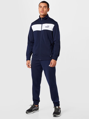 PUMA Trainingspak 'Poly' in Blauw: voorkant