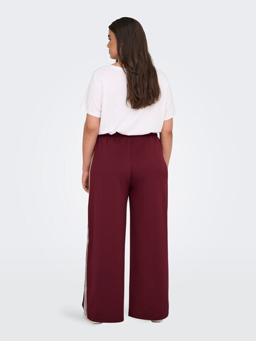 ONLY Carmakoma Wide leg Trousers 'CARAsta' in Red