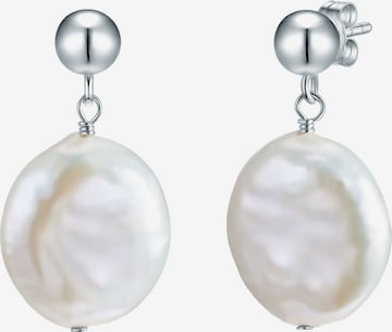 Boucles d'oreilles Valero Pearls en blanc : devant