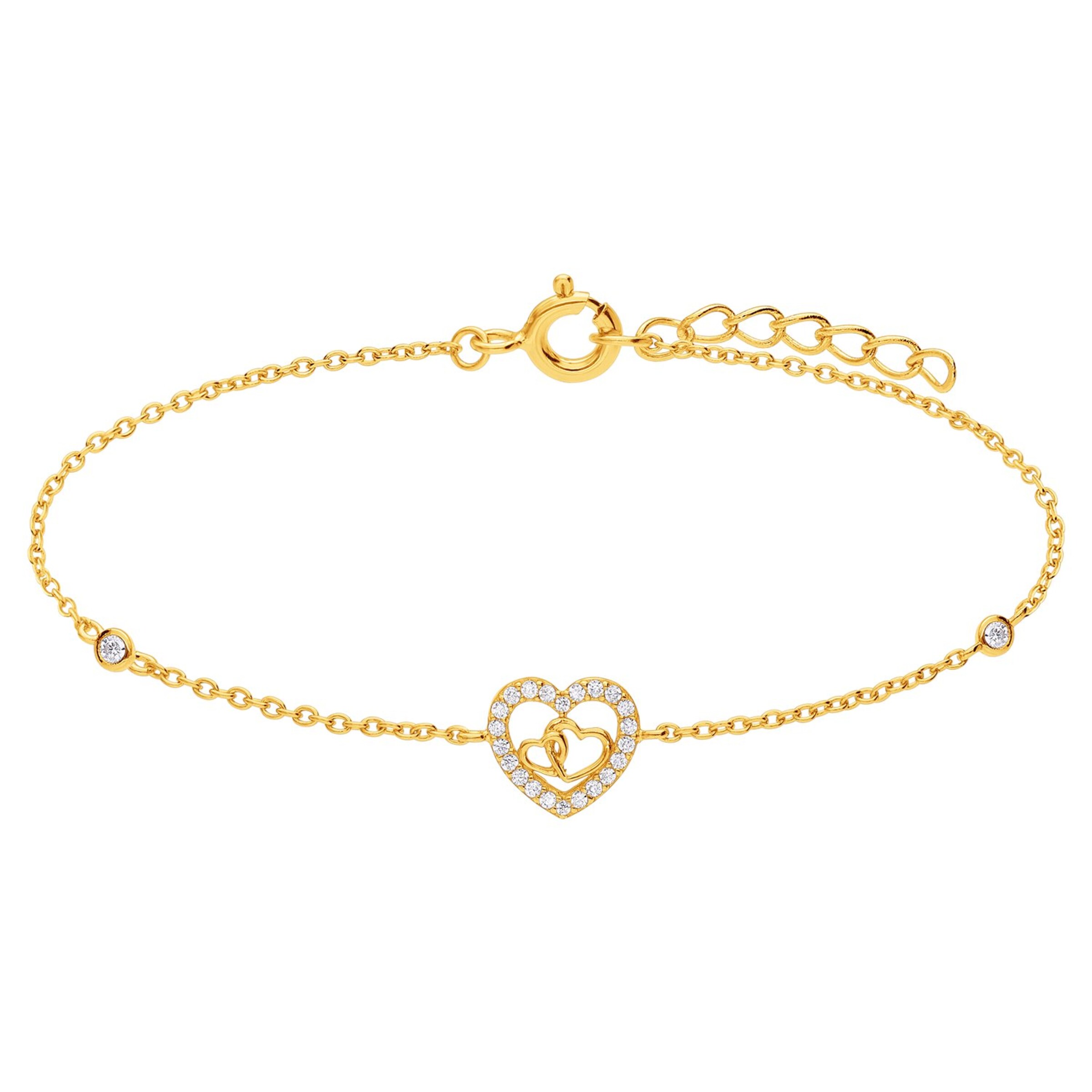 Lucardi Bracelet 'Klassisch' in Gold: front