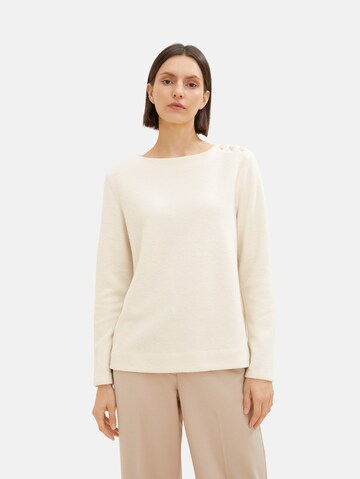 TOM TAILOR Sweater in Beige: front