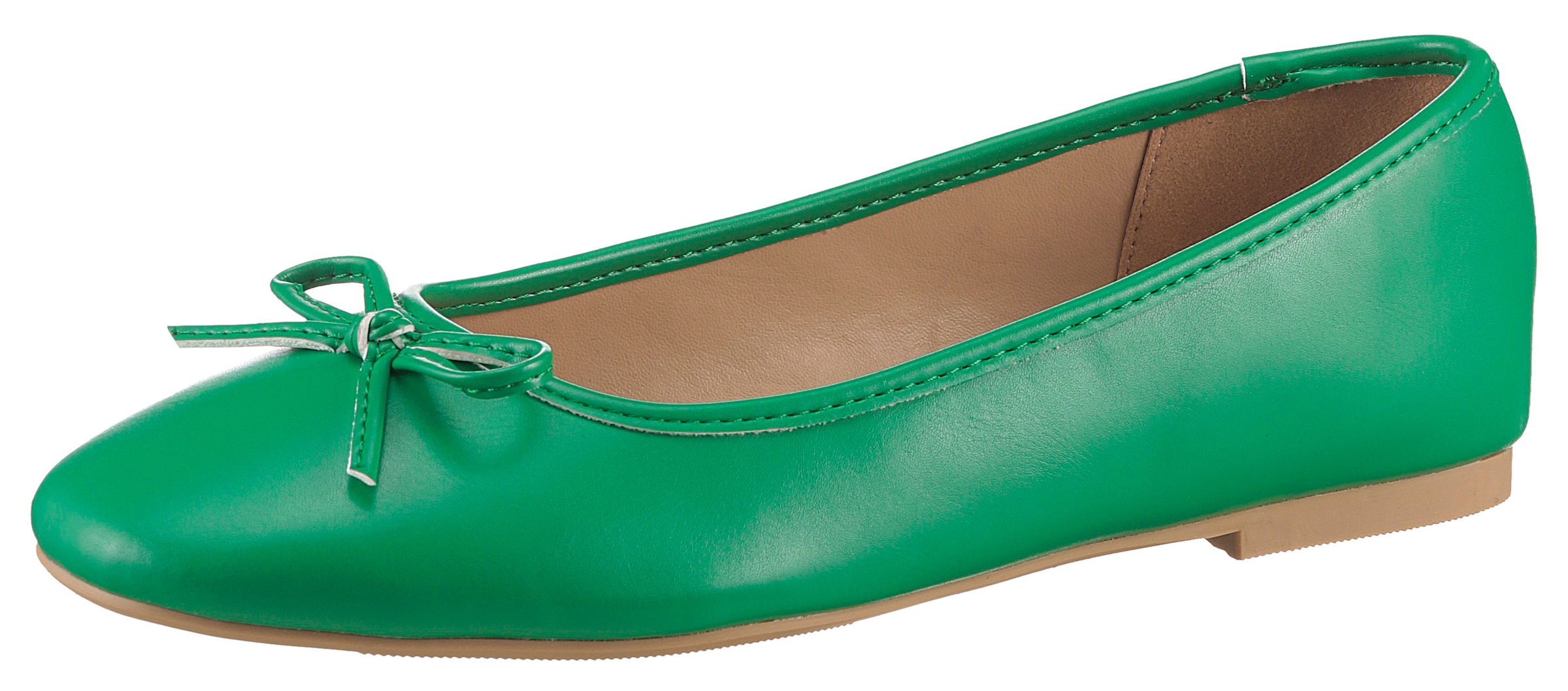Aniston Ballet Flats in Green: front