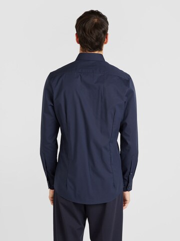 OLYMP - Ajuste estrecho Camisa 'Level 5' en azul