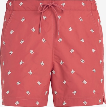 Shorts de bain Tommy Hilfiger Underwear en rouge : devant