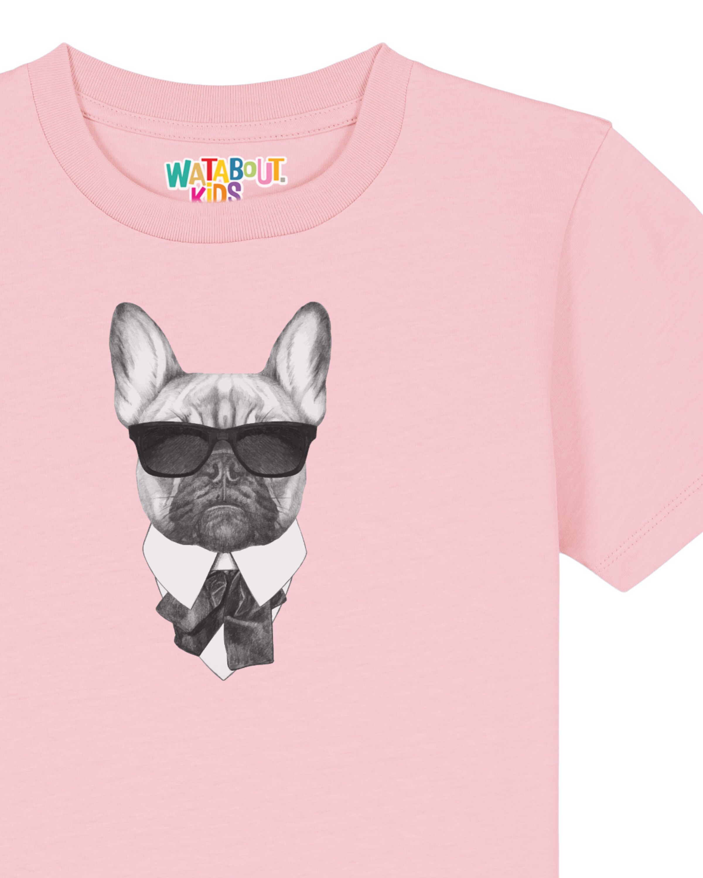 T-Shirt 'Ein Fescher Hund' watabout.kids en rose