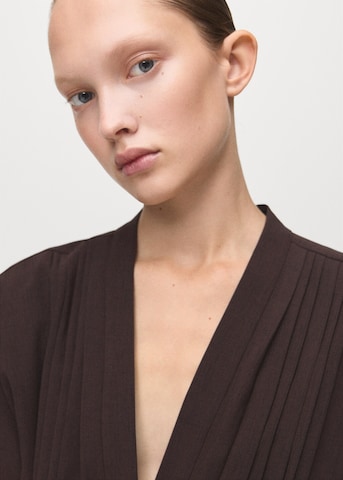 MANGO Jumpsuit 'Pleated' in Brown