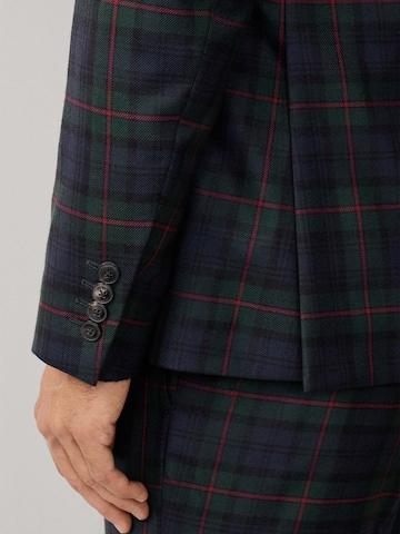Hackett London Slim fit Suit Jacket 'Tartan' in Green