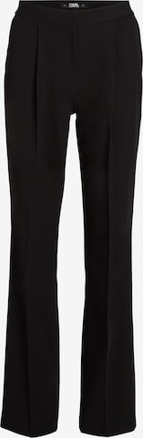 Loosefit Pantalon à plis Karl Lagerfeld en noir : devant