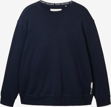 Sweat-shirt TOM TAILOR Men + en bleu : devant