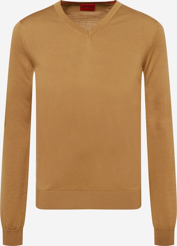 HUGO Red Sweater 'San Vredo' in Brown: front