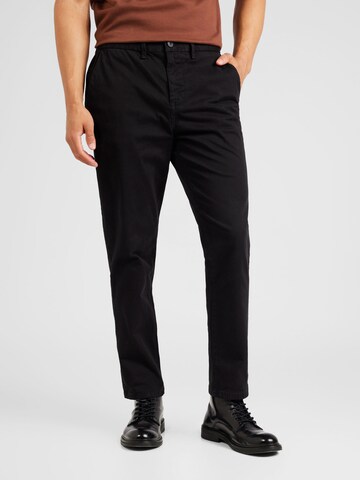 BURTON MENSWEAR LONDON Regular Chino Pants in Black: front