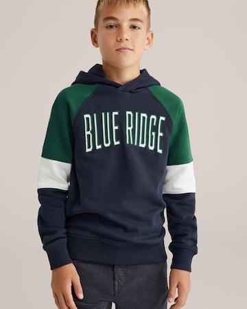 WE Fashion Sweatshirt in Blauw: voorkant