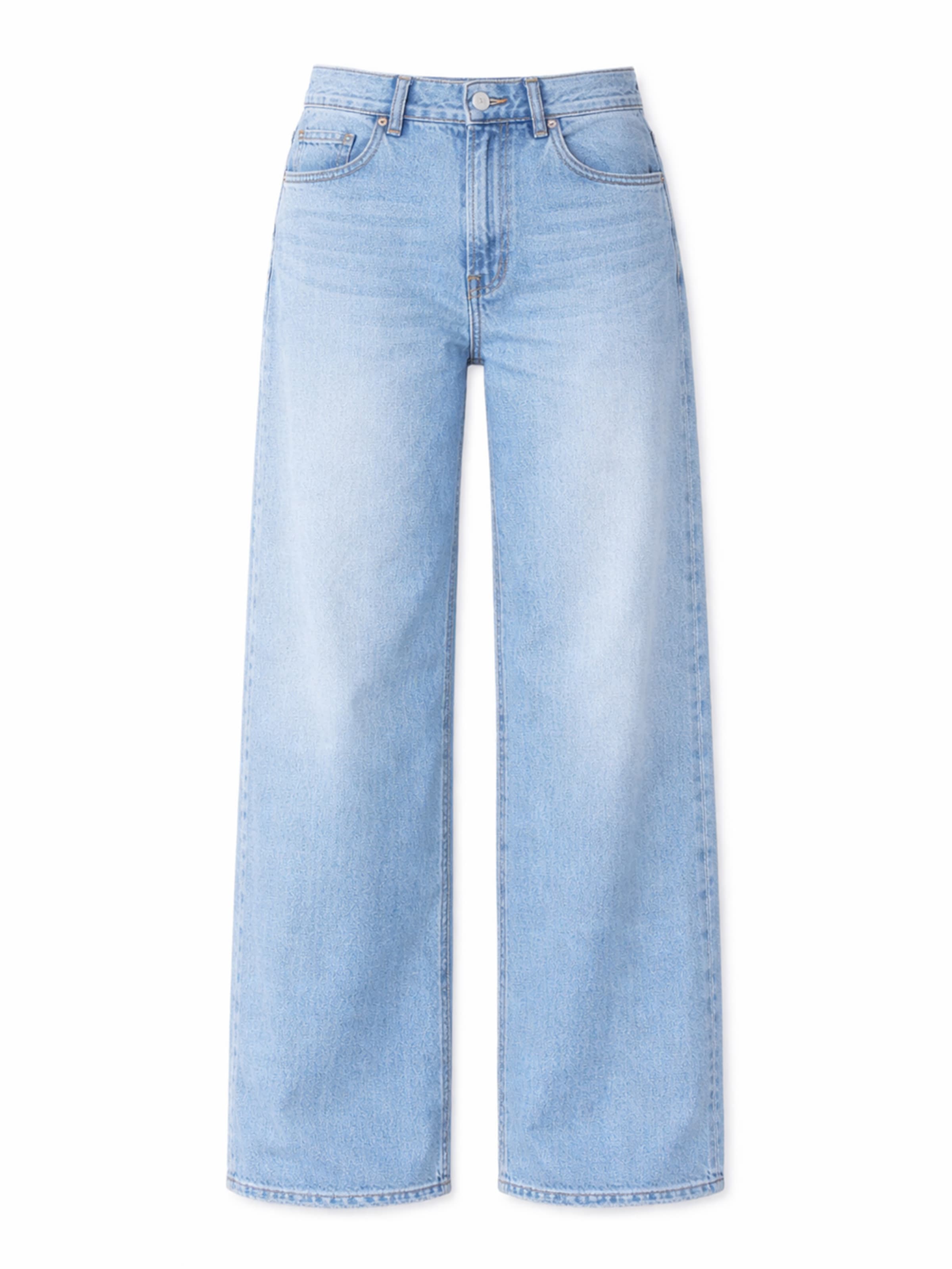 IT'S BASIC Wide leg Jeans 'ELENA Palazzo Mid Rise Jeans' in Blauw: voorkant