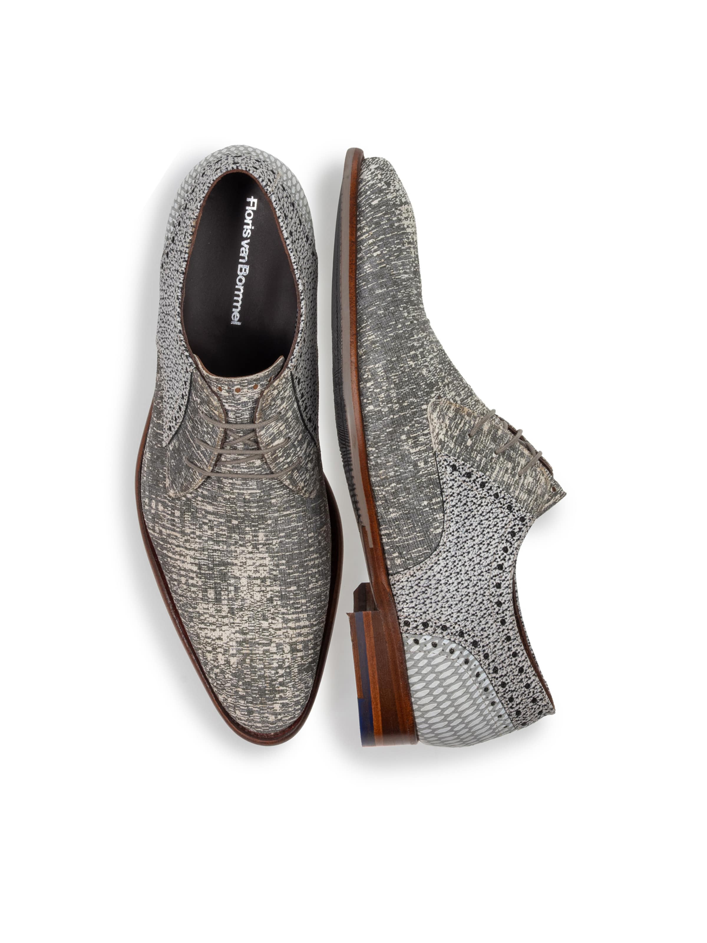 Floris van Bommel Schnürschuh 'DE STAPPER 39' in Grau