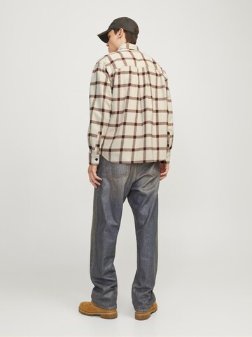 JACK & JONES Regular fit Overhemd in Beige