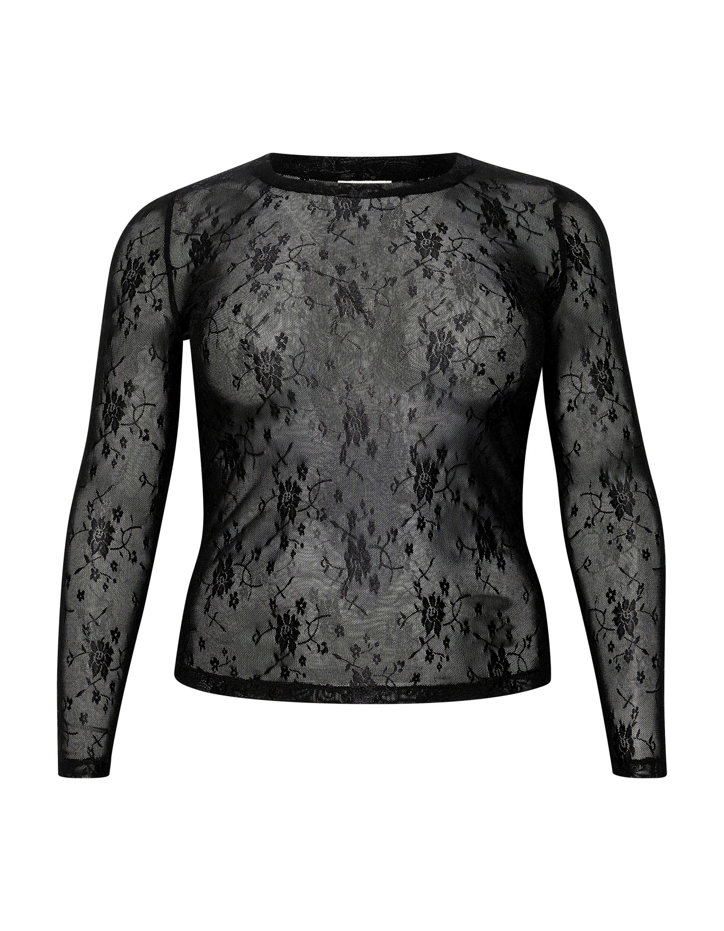 KAFFE CURVE Футболка 'Nikoline'' в Черный: спереди