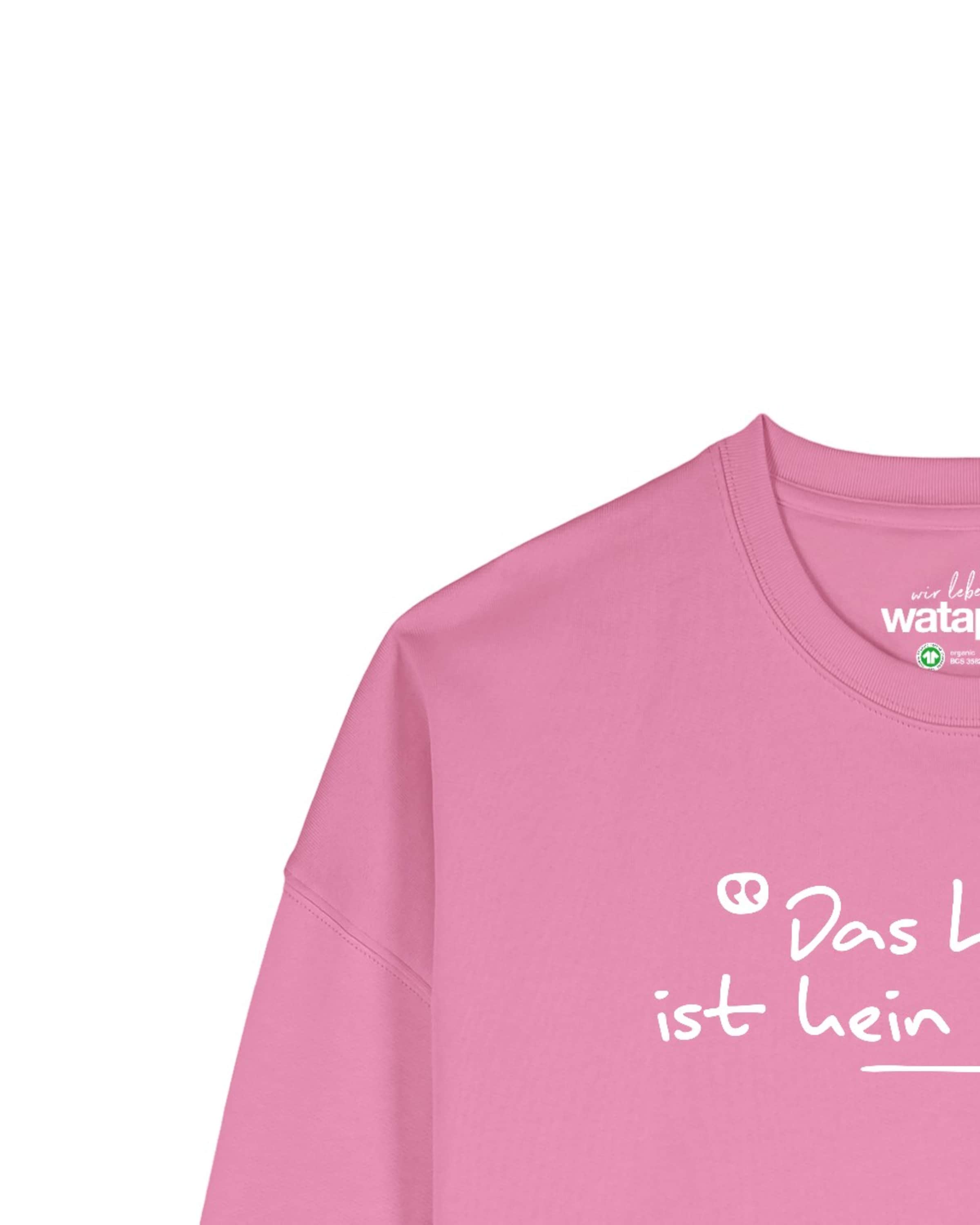 Watapparel Sweatshirt 'Das Leben ist kein Ponyhof ' in Roze