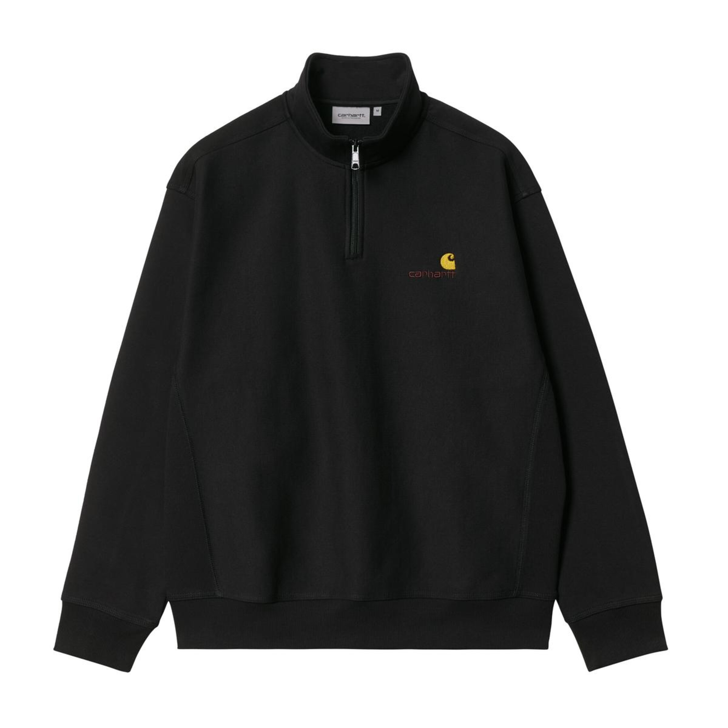 Carhartt WIP Sweatshirt 'American Script' in Black: front