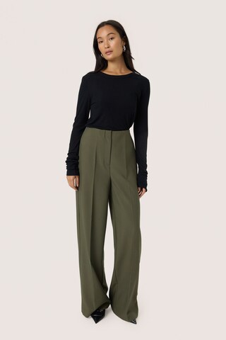 SOAKED IN LUXURY Wide Leg Bukser 'Corinne' i grøn