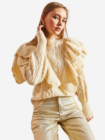 Bianco Lucci - Pullover 'Pullover' em bege