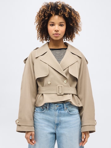 Gina Tricot Демисезонное пальто в Бежевый: спереди