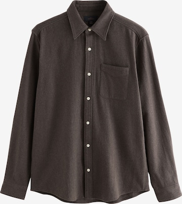 Next Regular fit Πουκάμισο σε καφέ: μπροστά