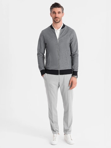 Ombre Sweat jacket 'OM-SSZP-0238' in Grey