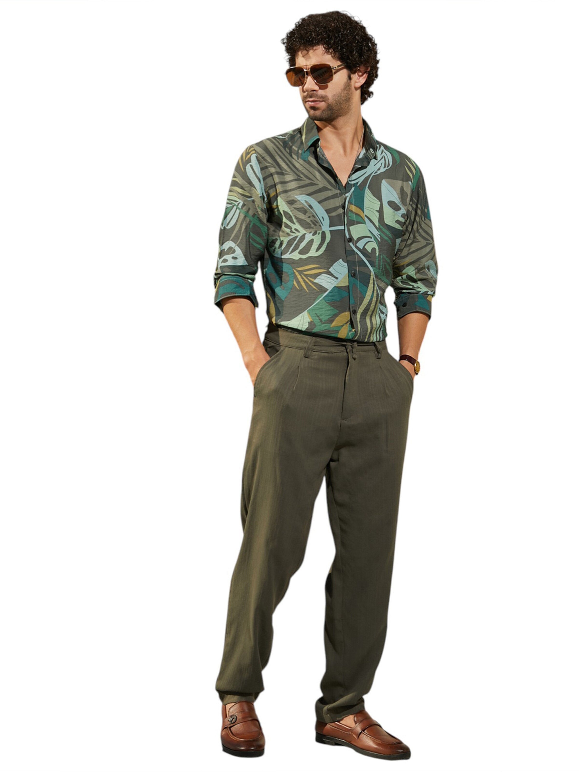 žalia Campus Sutra Standartinis modelis Marškiniai