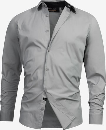 INDICODE JEANS Hemd 'Kamby' in Grau: Vorderseite
