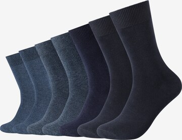 camano Socks in Blue: front