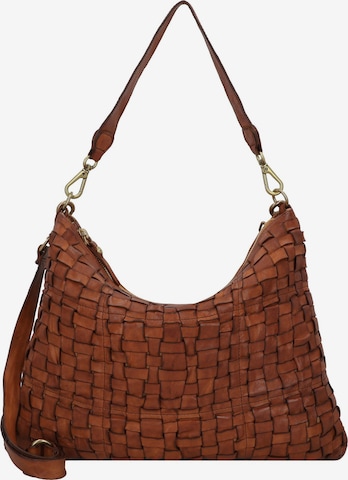 Sac bandoulière Campomaggi en marron : devant