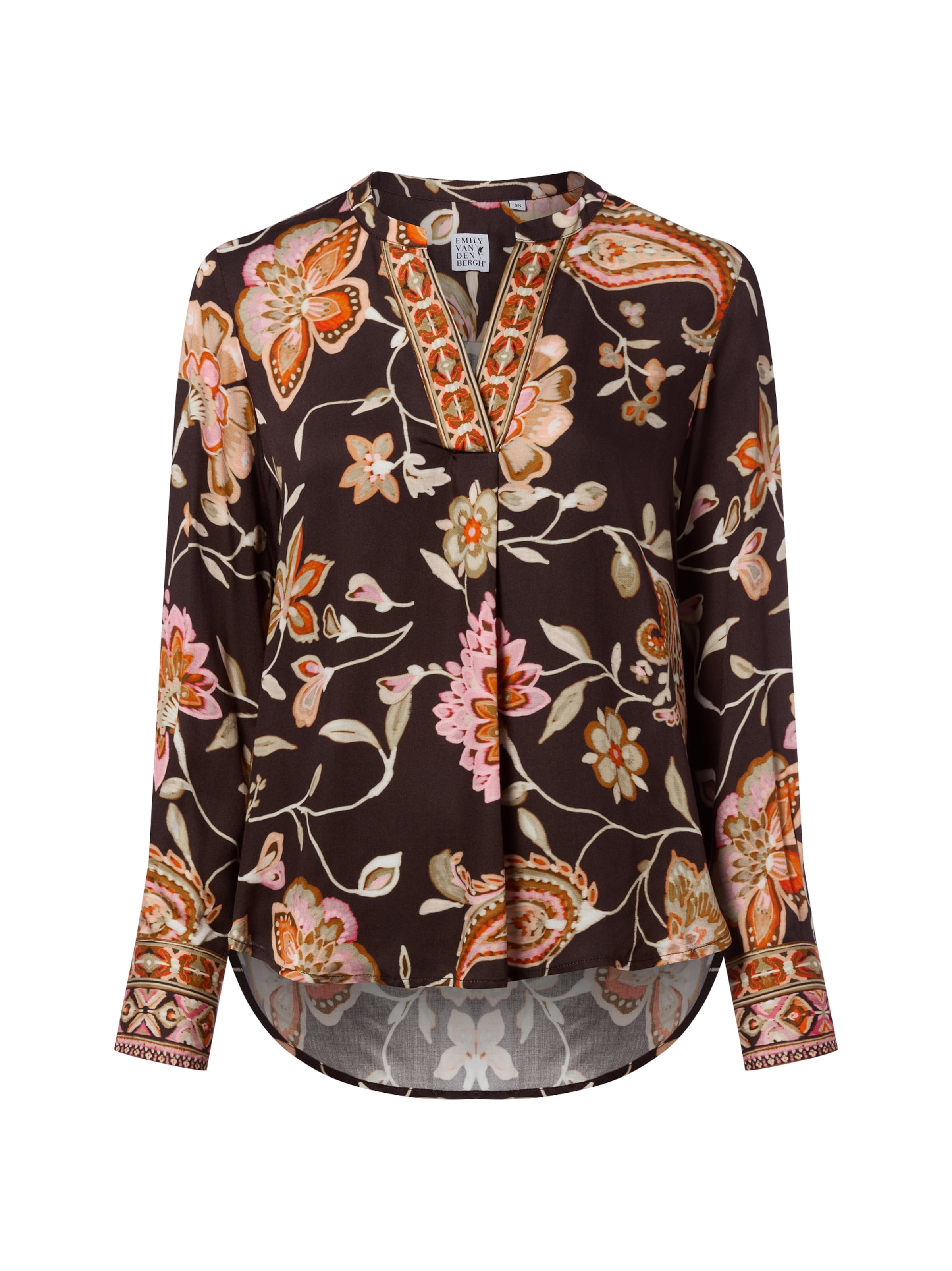 Emily Van Den Bergh Blouse in Bruin: voorkant