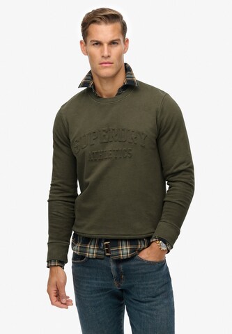 Sweat-shirt Superdry en vert : devant