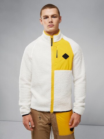 J.Lindeberg Functionele jas 'Zeke Pile' in Wit: voorkant