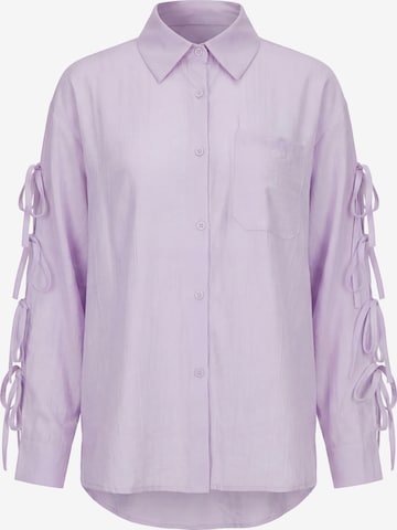 Chemisier Usha en violet : devant