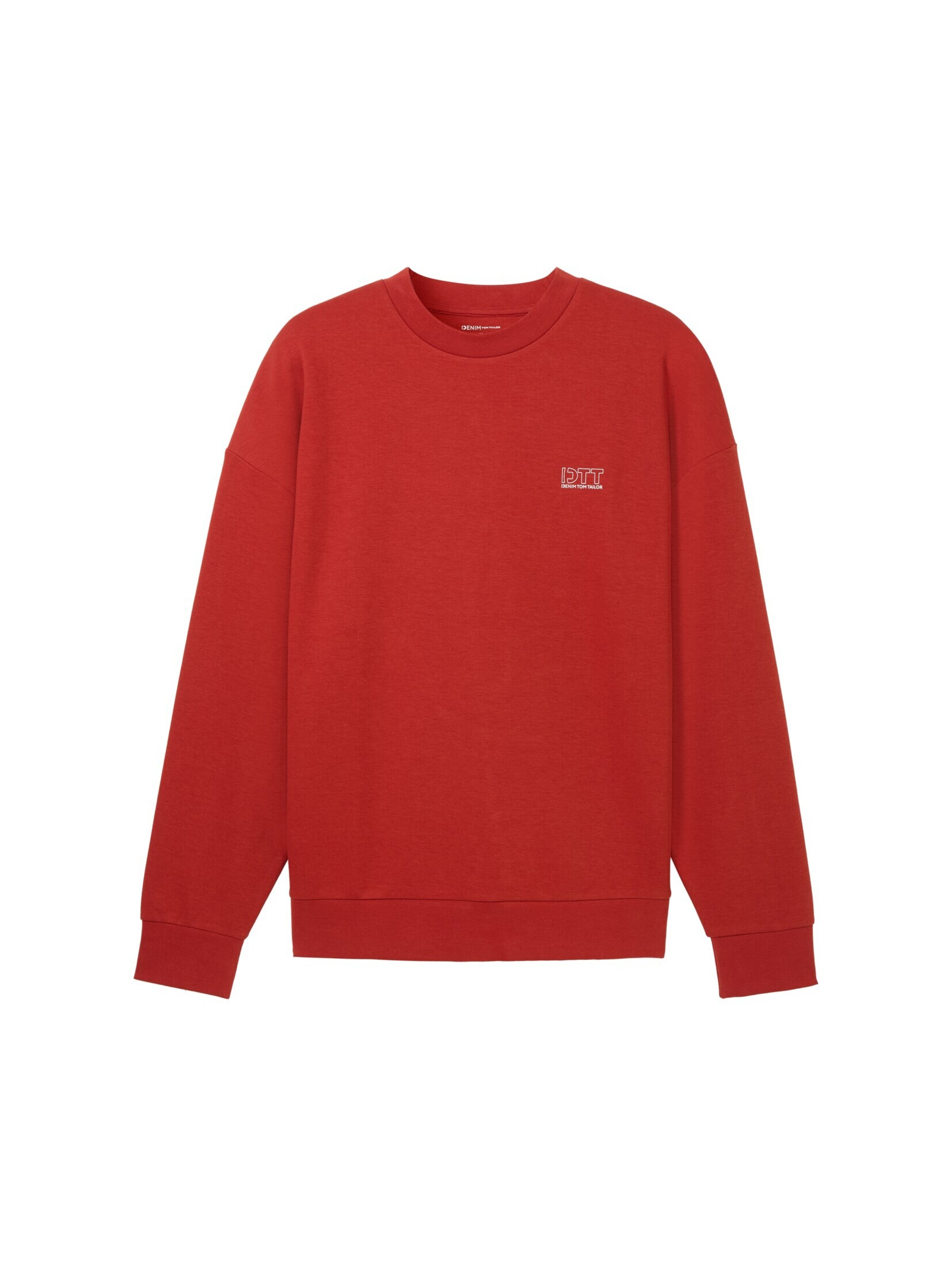TOM TAILOR DENIM Sweatshirt in Red: front
