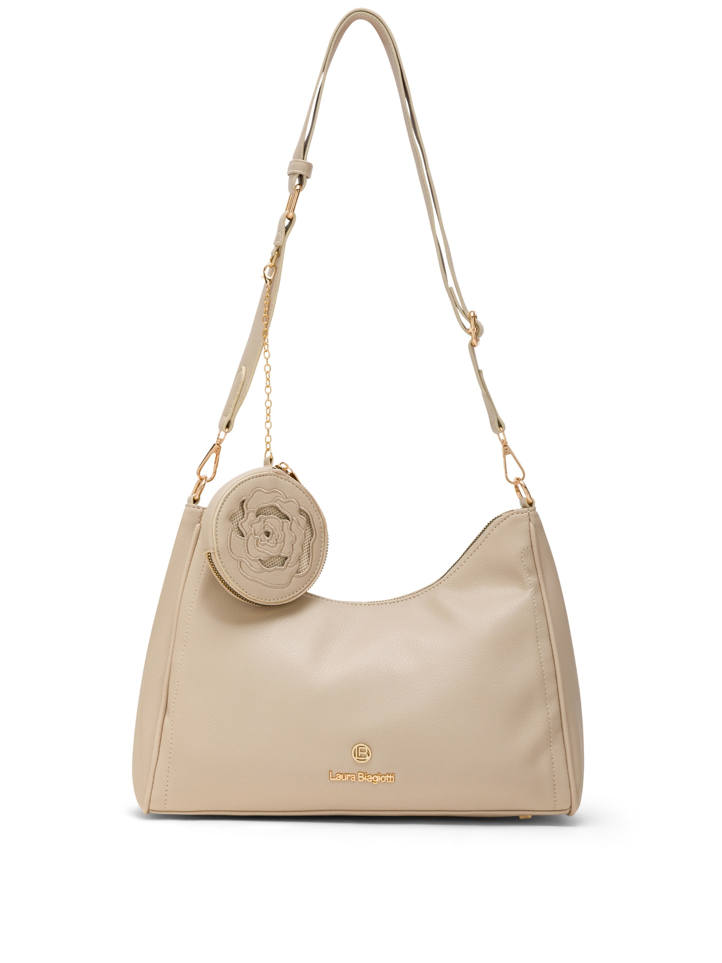 Borsa a spalla 'Loverty 2' di Laura Biagiotti in beige: frontale