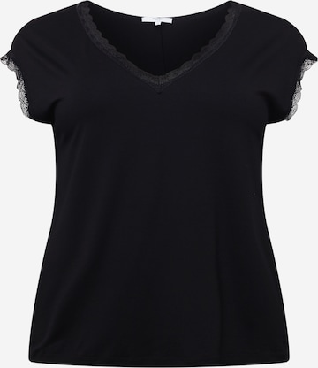ABOUT YOU Curvy חולצות 'Therese' בשחור: מלפנים