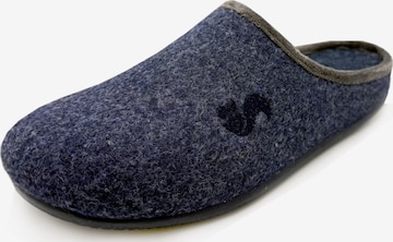 thies Pantolette 'thies 1856 ® PET Piping Slipper' in Blau: Vorderseite