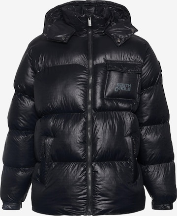 SOUTHPOLE Winterjas 'Bubble Icy 1.0' in Zwart: voorkant