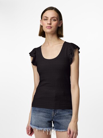 PIECES Top 'PCKelma' in Black: front