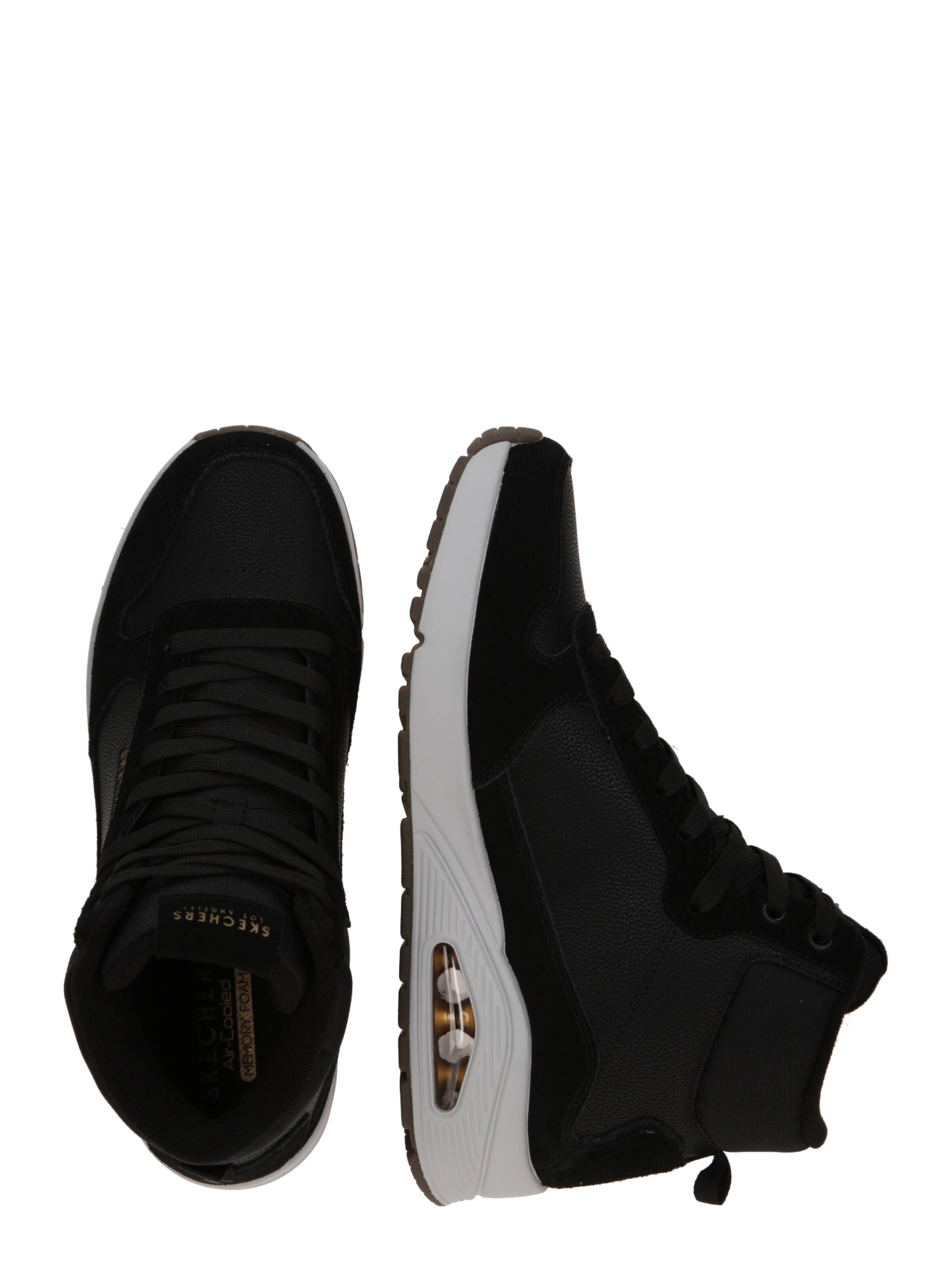 SKECHERS Bocanci cu șireturi 'UNO' pe Negru ABOUT YOU