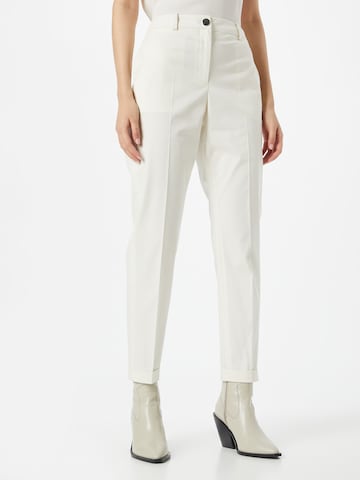Regular Pantalon à plis 'Tachinoa' BOSS en blanc : devant