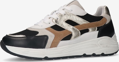 MANFIELD Sneaker in brokat / schwarz / silber / weiß, Produktansicht