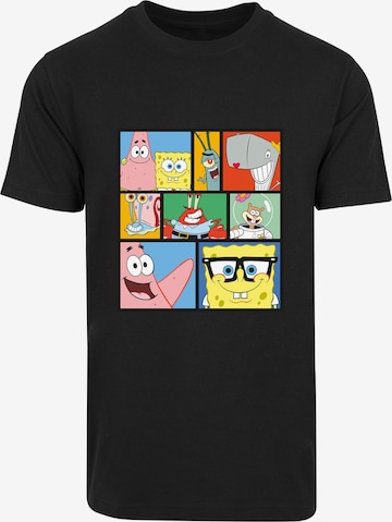F4NT4STIC T Shirt 'Spongebob Schwammkopf' in Schwarz: predná strana