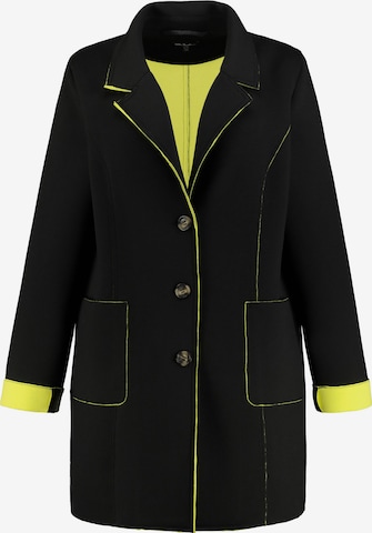 Ulla Popken Between-Seasons Coat in Black: front