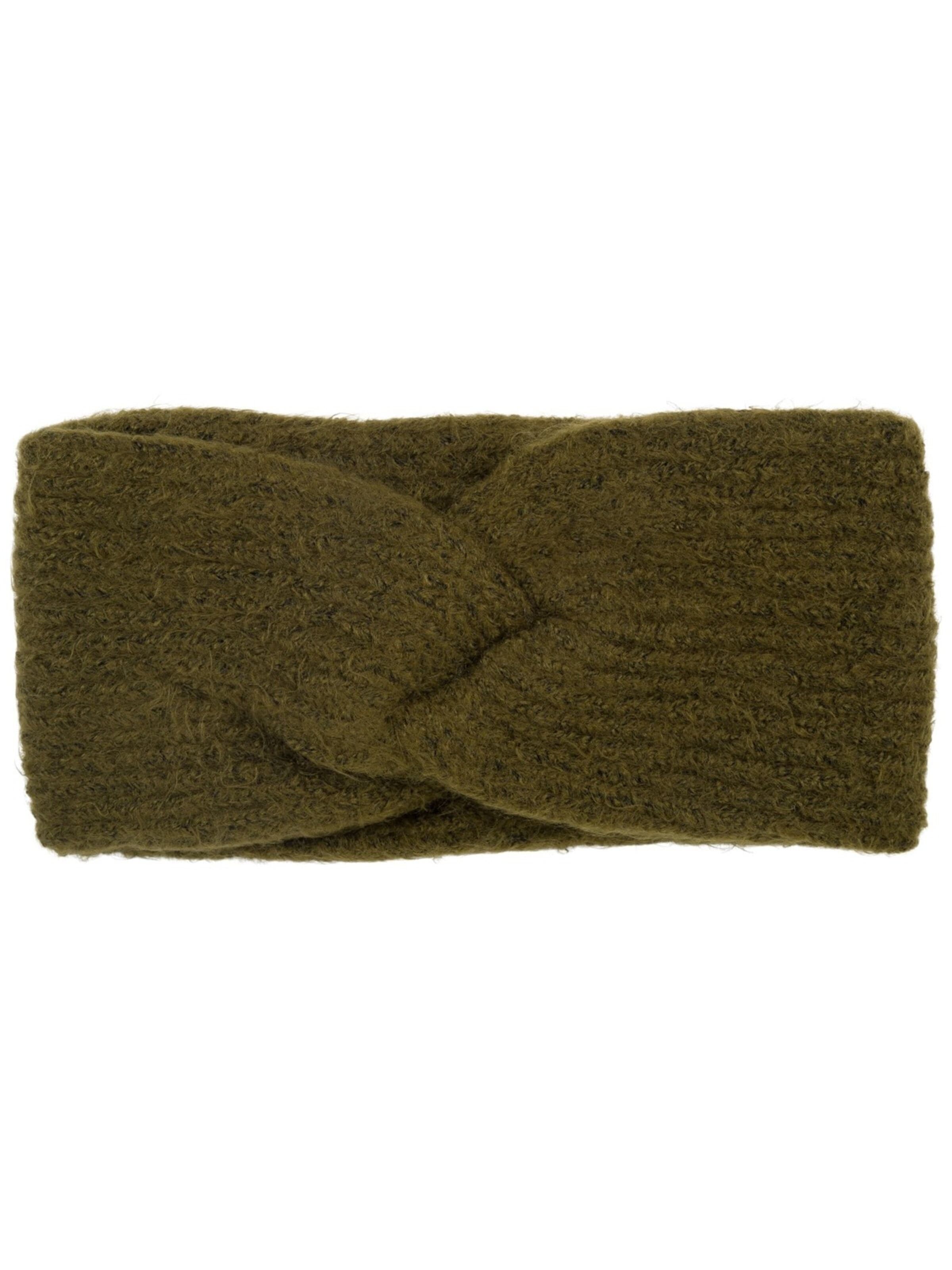 styleBREAKER Headband 'Strick Stirnband Rippenmuster Twist Knoten' in Green: front