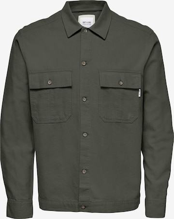 Chemise 'KENNET' Only & Sons en vert : devant